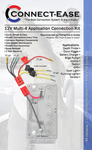 CONNECT EASE RCE12VB4FK 12 VOLT MULTI FUSED CONNE