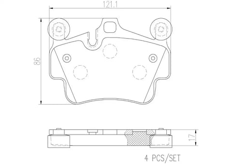BREMBO P65014N DISC BRAKE PAD SET