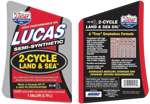LUCAS OIL 10557 LAND & SEA 2-CYCLE OIL/4X