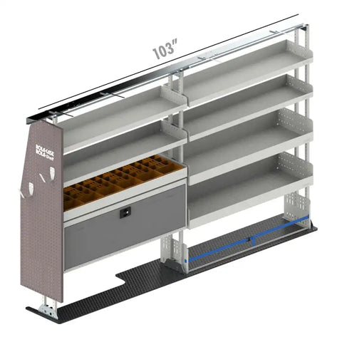 ROLACASE RSFMHRGE- DR VAN SHELVING GENERAL BIN PACKAGE