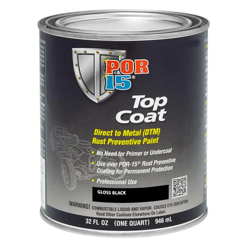 TOP COAT GLOSS BLACK - QT.