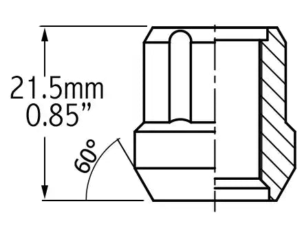 LUG NUT OE 6 SPLINE CAR