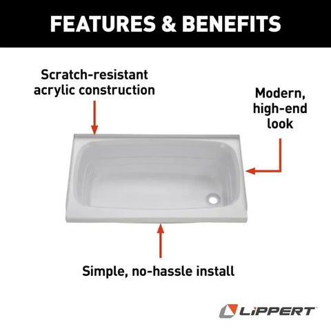 WHITE-RIGHT HAND DRAIN
