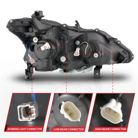 ANZO 121570 PROJECTOR HEADLIGHTS W/ LIGHT BAR C