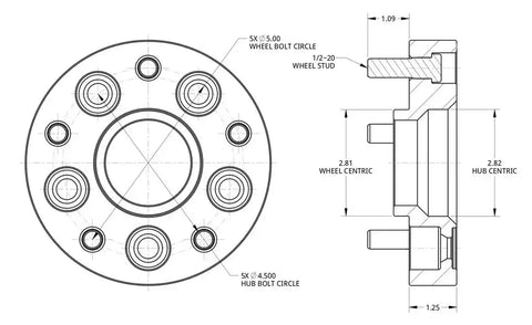 SPIDERTRAX WHS013 JEEP WHEEL ADAPTER PAIR