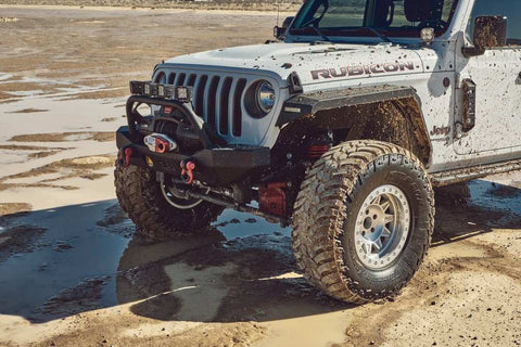 BODY ARMOR JL-6102 FENDER FLARE; FRONT; METAL; BLACK;