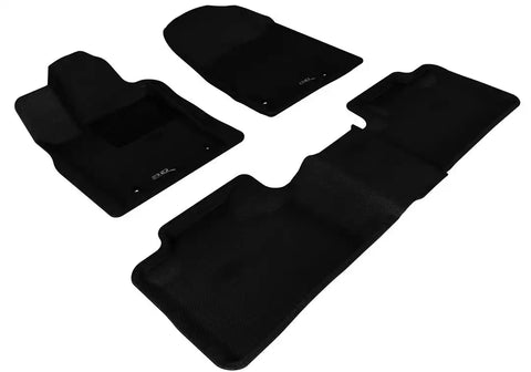 3D KAGU FLOOR MAT 2 ROW SET BLACK