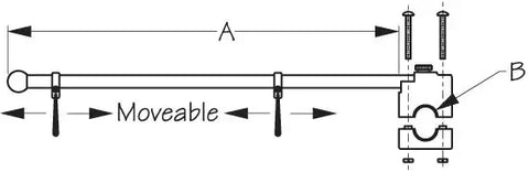 SEA DOG 327122-1 SS RAIL MOUNT FLAGPOLE - 17'