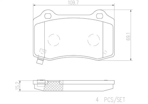 BREMBO P11024N DISC BRAKE PAD SET