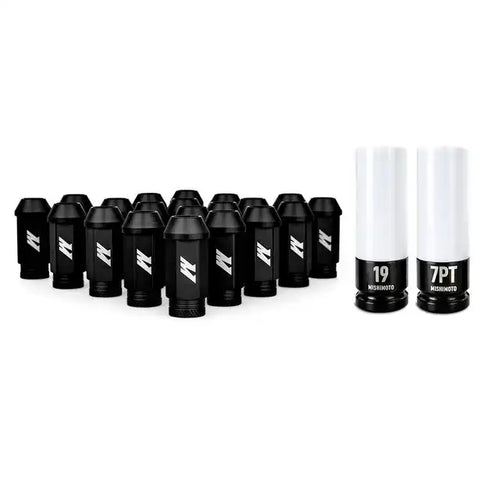 MISHIMOTO MMLG-125-20LBK ALUMINUM LOCKING LUG NUTS M12X1.25