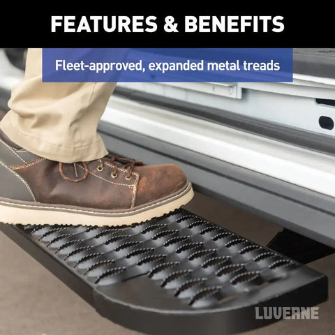 LUVERNE 495154-401817 - Grip Step XL 9-1/2 x 54 Steel Passenger Running Board, Select Ford E-Transit
