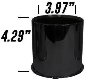 REVOLUTION 898026BLK CAP-STEEL-4.250 BORE BLK