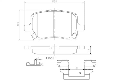 DISC BRAKE PAD SET