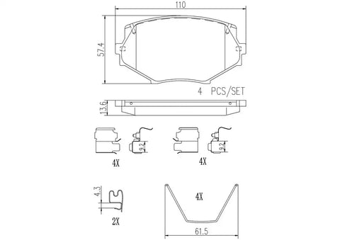 DISC BRAKE PAD SET