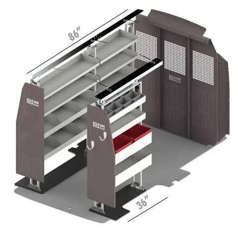 ROLACASE RSMRSSP-FTM130 VAN SHELVING SERVICE BIN PACKAGE