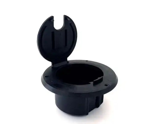 JR PRODUCTS S-23-12-A ROUND CABLE HATCH  30 AMP  BLACK
