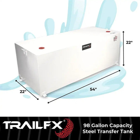 98 GAL WHITE STEEL RECTANGLE TANK