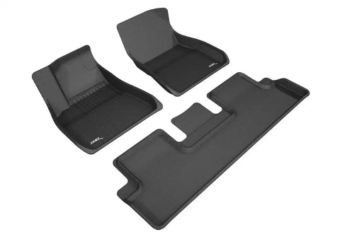 3D MATS/U-AC L1TL00401509 3D KAGU FLOOR MAT 2 ROW SET BLACK