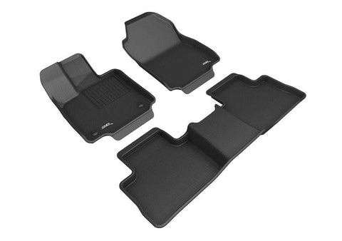 3D MATS/U-AC L1TY25501509 3D KAGU FLOOR MAT 2 ROW SET BLACK