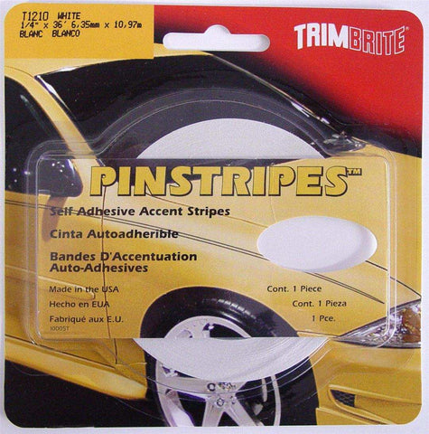 TRIM STRIPE 1/4 PIN WHITE