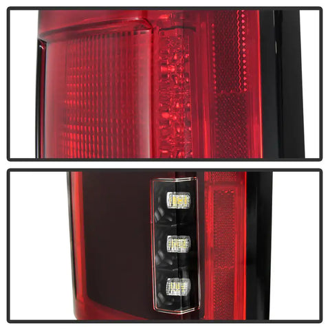 Spyder Automotive 5085320 Tail Light Assembly LED Clear/ Red Lens Bar Style Chrom