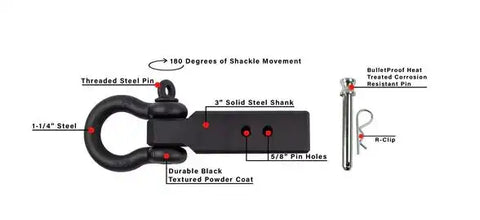 3.0' EXTREME DUTY RECEIVER SHACKLE