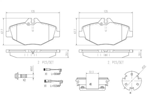 BREMBO P50049N DISC BRAKE PAD SET