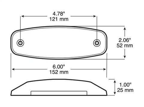 INC M/C P2 RECT HH W/REFLEX 6'X2.06