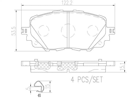 BREMBO P49054N DISC BRAKE PAD SET