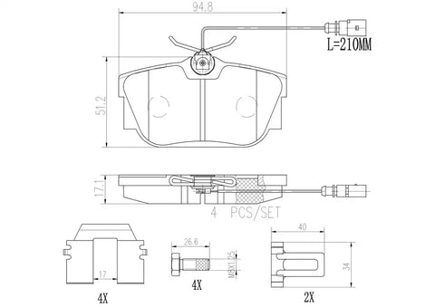 DISC BRAKE PAD SET