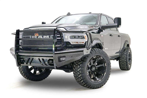 Fab Fours DR19-S4460-1 Bumper Black Steel One Piece Design Direct Fit With Mounting