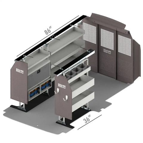 ROLACASE RSLRFGE- FTL130 VAN SHELVING GENERAL BIN PACKAGE