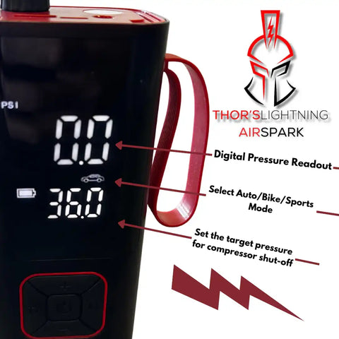 THORS LIGHTI AIRSPRK001 THOR'S LIGHTNING PORTABLE AIR COMPR