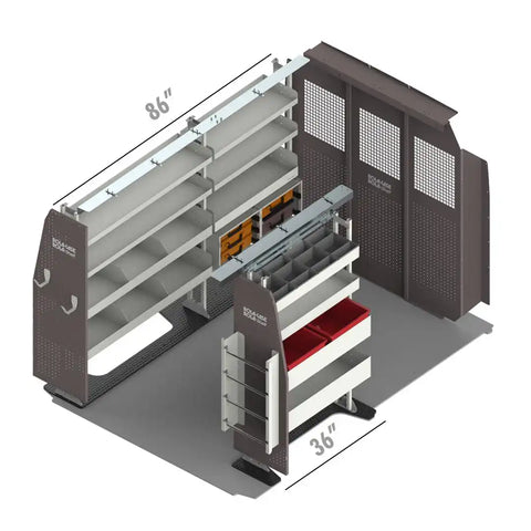 ROLACASE RSMRSEL-RP118 VAN SHELVING ELECTRICAL BIN PACKAGE