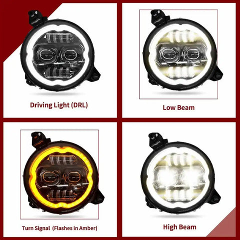 RACESPORT LT RS9RGBW 9IN LED RGBW CHASING HEADLIGHT KIT