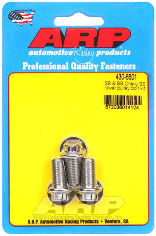ARP Auto Racing 430-6801 Water Pump Pulley Bolt For Use With Small Block/ Big Block