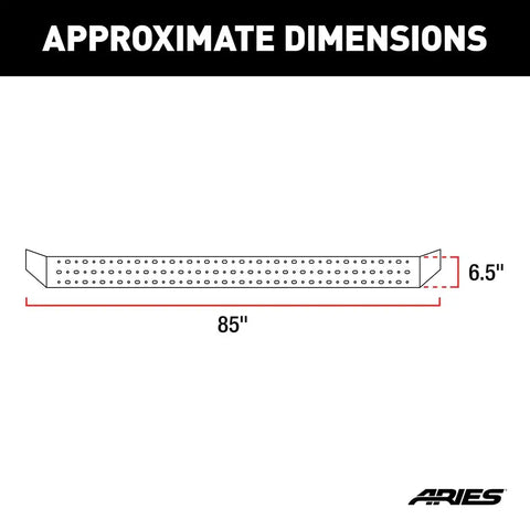 ARIES 2055555 RIDGESTEP 6-1/2' X 85' BLACK STEEL
