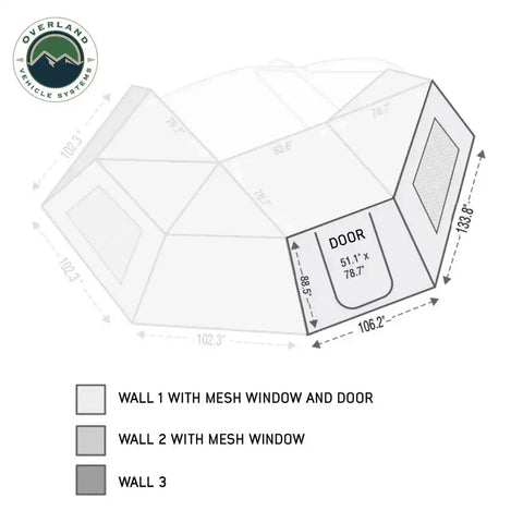 NOMADIC AWNING 270 - SIDE WALL 1 WI