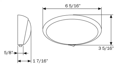 LED PORCH;OVAL;SWITCH; BLK BASE:CLR