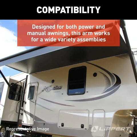 FLAT AWNING ARM ASBLY BLK