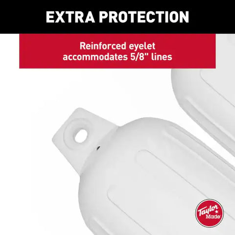 6' X 22' BG FENDER 2 PK.WHITE W/BLK