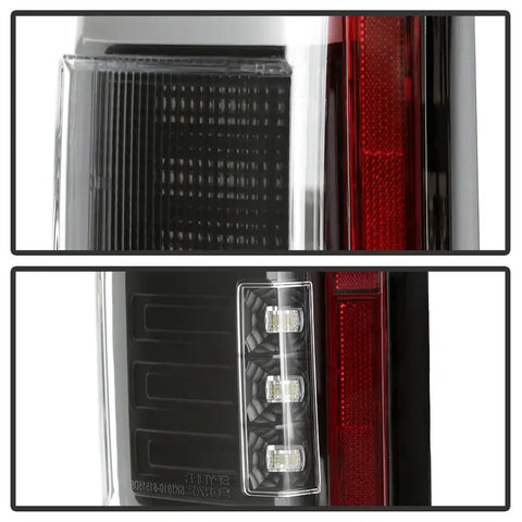 Spyder Automotive 5085313 Tail Light Assembly LED Clear/ Red Lens Bar Style Black