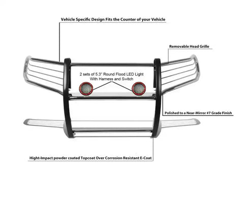 Black Horse Off Road 17A093904MSS-PLFR - Stainless Steel Modular