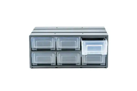 MASTERACK 02D641KP 6-DRAWER COMP. CAB. - 7HX18.5WX12D