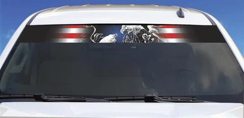 AMERICAN FLAG W/ TWO EAGLES SUNSCRE