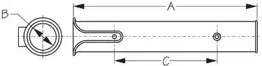 SEA DOG 325121-1 POLYPROPYLENE SIDE MOUNT ROD