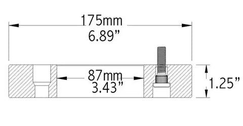 REVOLUTION 5500/550-5500-B WHEEL ADAPTER  6061 BILLE
