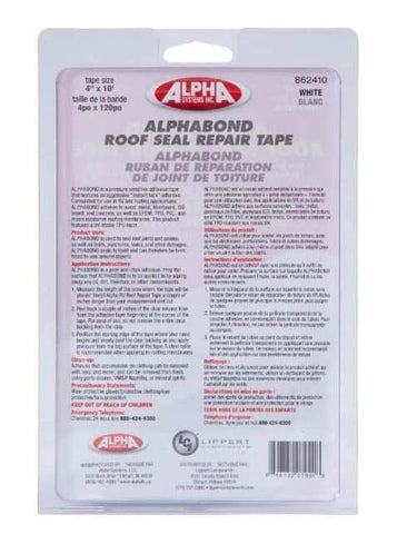 BOND TPO TAPE 4'X10' REPAIR TAPE-WH