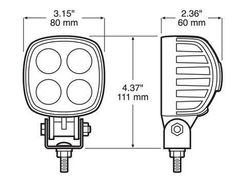 PETERSON MFG V913-MV LED RECTANGULAR WORKLIGHT