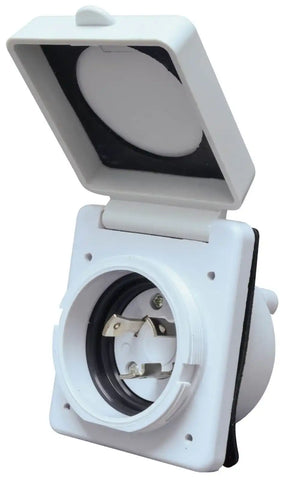 30A INLET  WHITE  CARDED